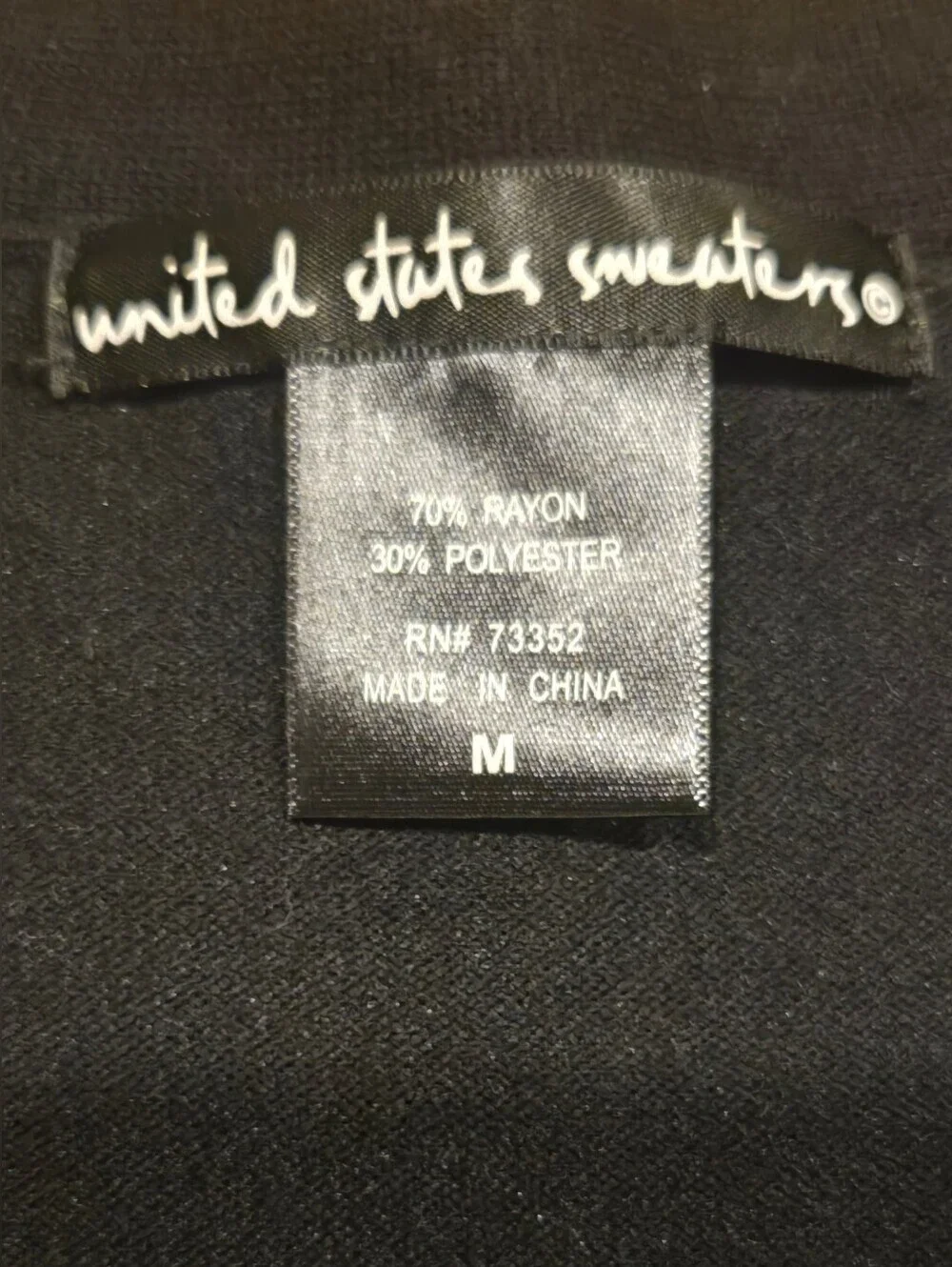 United States Sweaters Black Ruffle-Front Sweater Cardigan